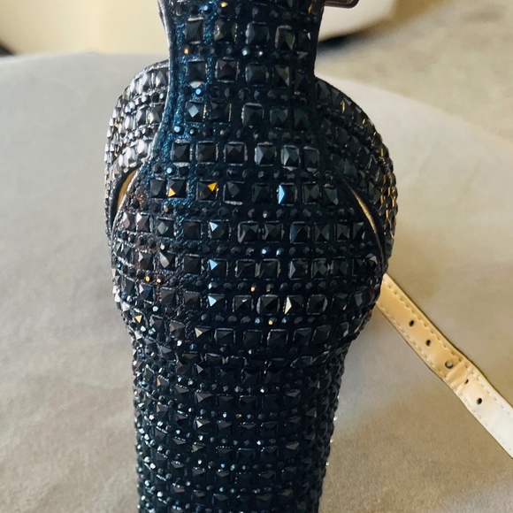 Dress shoes black sequin heeled sandals - Picture 3 of 7